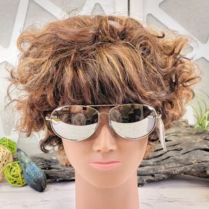 NWT West Loop Classic Aviator Silver Mirrored Sunglasses